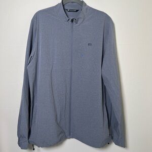 Travis Mathew Full Zip Pockets Long Sleeve Windbreaker Grey Size L